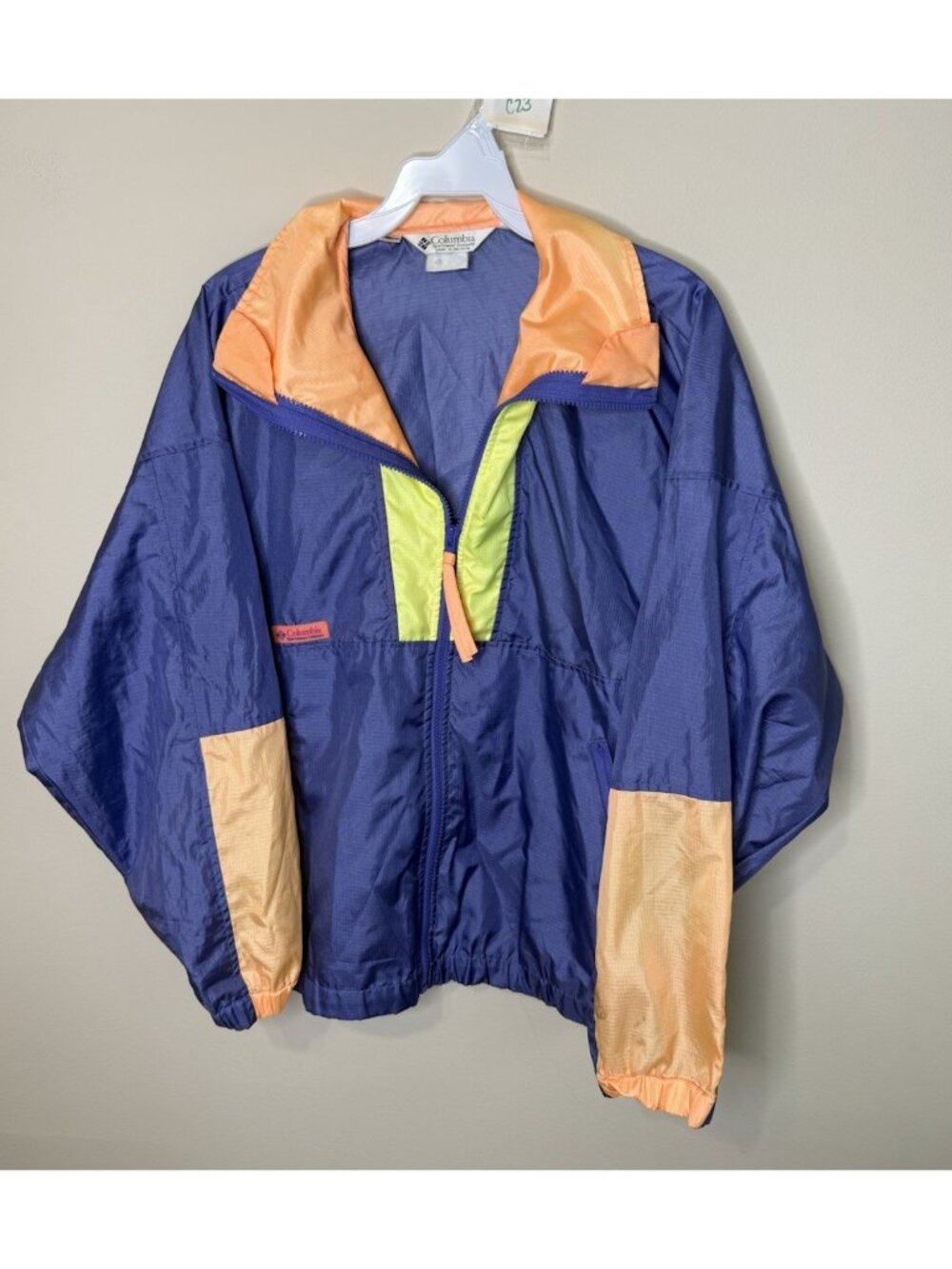 Vintage 90s Columbia Jacket Windbreaker Rain Color Block Gorp Core